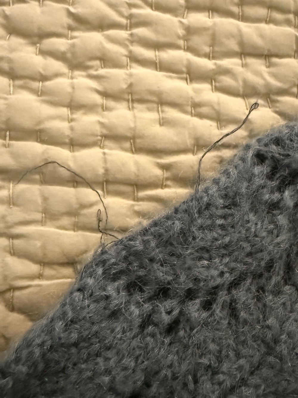 Sézane Knit Openwork Button-Front Sweater Cardigan — Teal Blue - Picture 5 of 6
